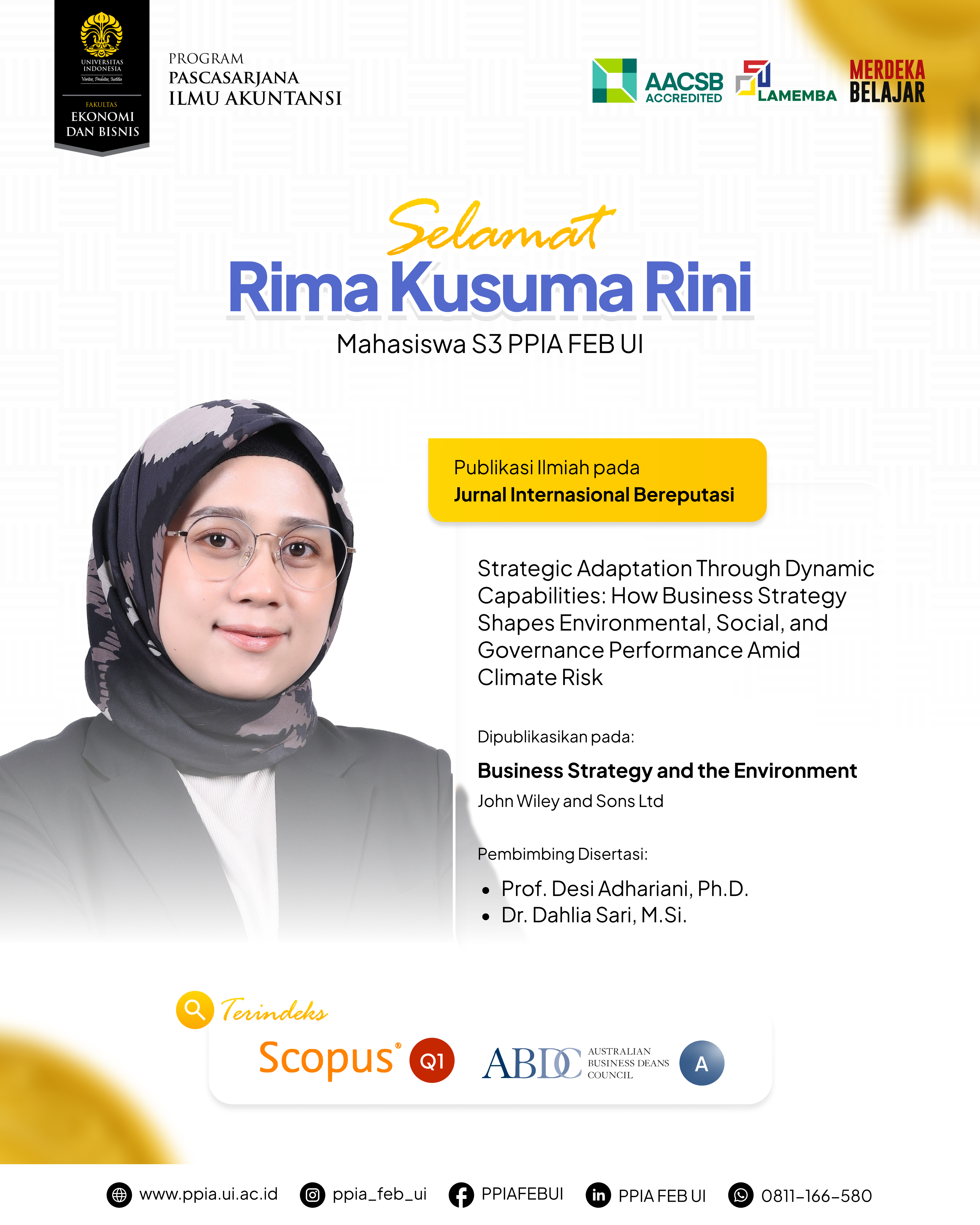 Publikasi Artikel PPIA FEB UI Rima Kusuma Rini